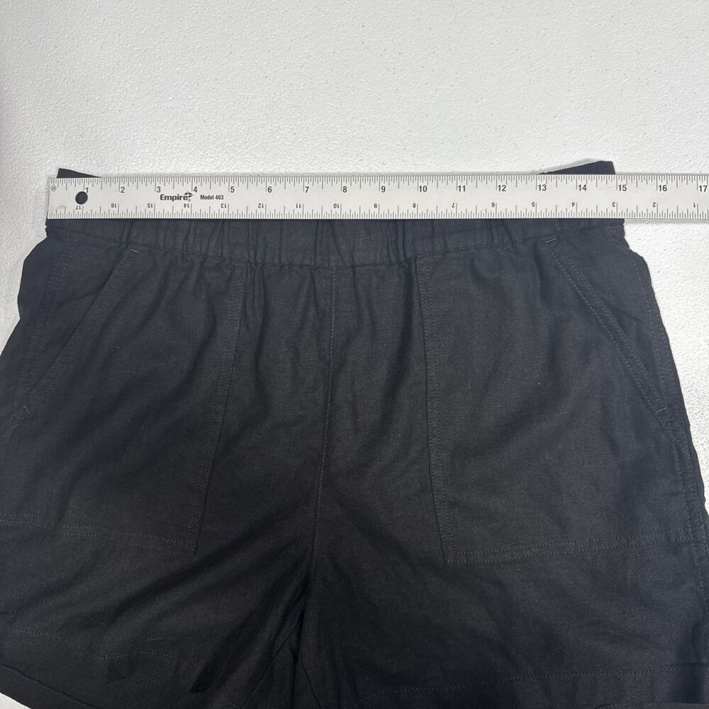 J. Crew Linen Blend Pull On Seaside Shorts Women Size S Pockets Casual Vacation - Picture 9 of 12